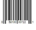 Barcode Image for UPC code 058100007221