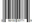 Barcode Image for UPC code 058100007719