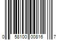 Barcode Image for UPC code 058100008167