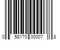 Barcode Image for UPC code 058170000078