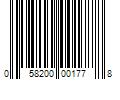 Barcode Image for UPC code 058200001778