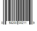 Barcode Image for UPC code 058200002119