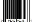 Barcode Image for UPC code 058200002164