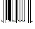 Barcode Image for UPC code 058310000074