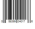 Barcode Image for UPC code 058399040176