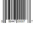 Barcode Image for UPC code 058447000077