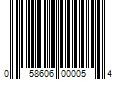 Barcode Image for UPC code 058606000054