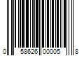 Barcode Image for UPC code 058626000058