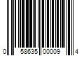 Barcode Image for UPC code 058635000094