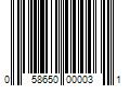 Barcode Image for UPC code 058650000031