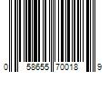 Barcode Image for UPC code 058655700189