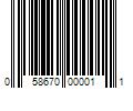 Barcode Image for UPC code 058670000011