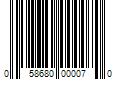 Barcode Image for UPC code 058680000070