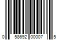 Barcode Image for UPC code 058692000075