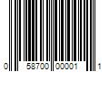 Barcode Image for UPC code 058700000011