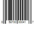 Barcode Image for UPC code 058700000417