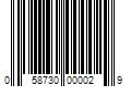 Barcode Image for UPC code 058730000029