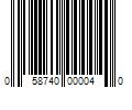 Barcode Image for UPC code 058740000040