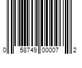 Barcode Image for UPC code 058749000072