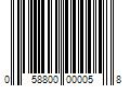 Barcode Image for UPC code 058800000058