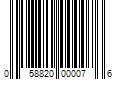 Barcode Image for UPC code 058820000076