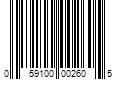 Barcode Image for UPC code 059100002605