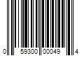 Barcode Image for UPC code 059300000494. Product Name: 