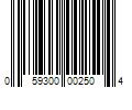 Barcode Image for UPC code 059300002504. Product Name: 