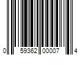 Barcode Image for UPC code 059362000074