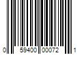 Barcode Image for UPC code 059400000721