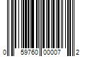 Barcode Image for UPC code 059760000072