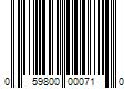 Barcode Image for UPC code 059800000710