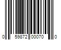 Barcode Image for UPC code 059872000700