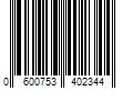 Barcode Image for UPC code 0600753402344