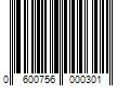 Barcode Image for UPC code 0600756000301