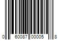 Barcode Image for UPC code 060087000058