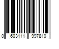 Barcode Image for UPC code 0603111997810