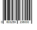 Barcode Image for UPC code 0603259236000