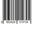 Barcode Image for UPC code 0603429014704