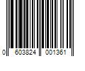 Barcode Image for UPC code 0603824001361