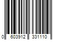 Barcode Image for UPC code 0603912331110