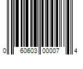 Barcode Image for UPC code 060603000074