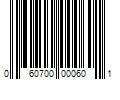 Barcode Image for UPC code 060700000601