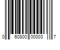 Barcode Image for UPC code 060800000037