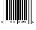 Barcode Image for UPC code 060800000136