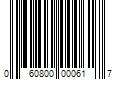 Barcode Image for UPC code 060800000617