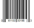 Barcode Image for UPC code 061100001953