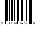 Barcode Image for UPC code 061100002738