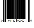 Barcode Image for UPC code 061130000025