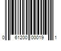 Barcode Image for UPC code 061200000191